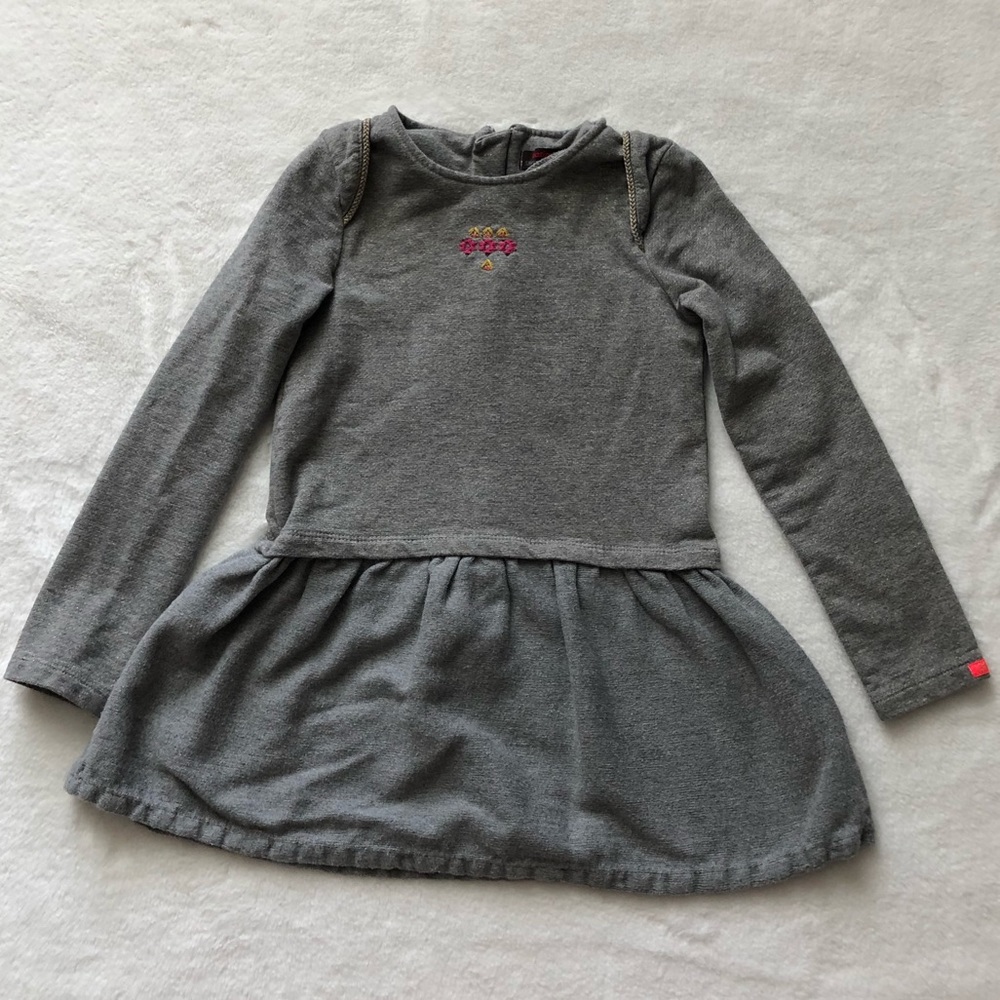 Catimini gray dress girls size 8